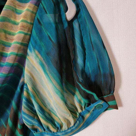 Worthington Womens Top Size Small Cowl Neck Cold Shoulder Sleeves - Picture 10 of 14